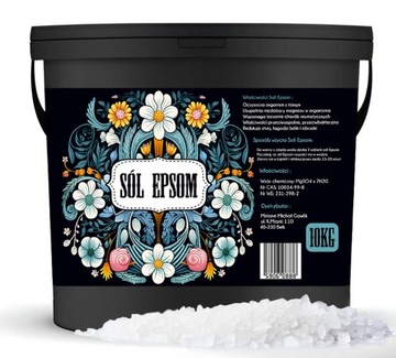 SIARCZAN MAGNEZU EPSOM SOL DO KAPIELI MASAŻU SPA GORZKA ZDROWOTNA 10KG