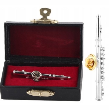 INSTRUMENT MUZYCZNY W KSZTAŁCIE MINI FLETU BROSZ