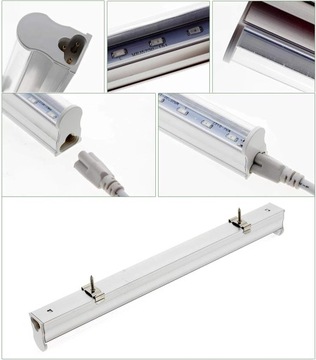 3x ЛАМПЫ ДЛЯ ВЫРАЩИВАНИЯ РАСТЕНИЙ 15 СВЕТОДИОДНЫХ ЛАМП ПОЛНОГО СПЕКТРА T5 6 Вт 30 см