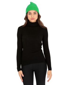 Dopasowany SWETER kobiecy GOLF gładki