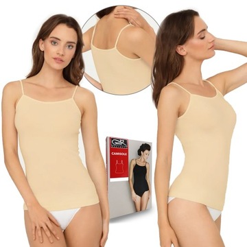 TOP na ramiączkach GATTA CAMISOLE, beżowa, S