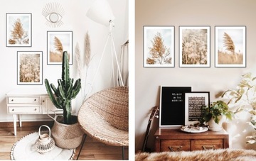 БОХО набор из 3 картин 21х30 ПРИРОДА БЕЖЕВЫЙ постер №12