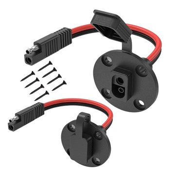 2 szt. Gniazdo SAE motocyklowe do montażu podtynkowego 30A DC Power Automotive