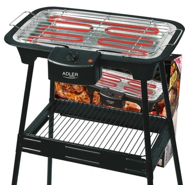 GRILL OGRODOWY ELEKTRYCZNY STOJĄCY 2400W REGULACJA