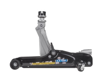 PODNOŚNIK SAMOCHODOWY LEWAREK NISKOPROFILOWY 2,5T ŻABA GUMA STALOWE KOŁA