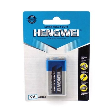Bateria 9V alkaliczna Hengwei