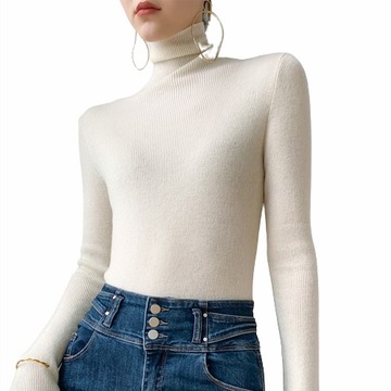 CIEPŁY ŁADNY MODA KOBIECY SWETER GOLF ZIMY,wzór6