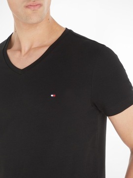 Tommy Hilfiger T-shirty S/S czarne, Czarny, Xxl
