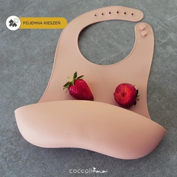 СИЛИКОНОВЫЙ ВОДОНЕПРОНИЦАЕМЫЙ НАГЛУЖИТЕЛЬ С КАРМАНОМ, регулируемый для детей, розовый