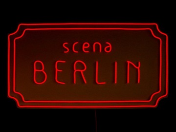 NBERLIN NEON LED FLEX NAPIS SCENA BERLIN 800X430MM
