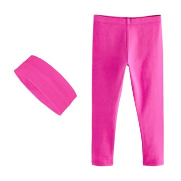 ZESTAW LEGGINSY + OPASKA NA GŁOWĘ BAWEŁNA 104