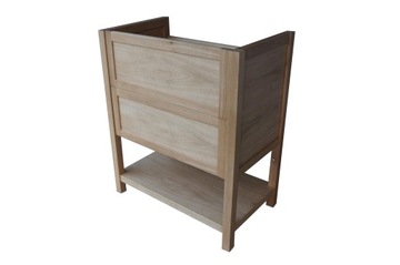 DREWNIANA SZAFKA POD UMYWALKĘ Z SZUFLADĄ WPUSZCZANA DĄB 80 CM