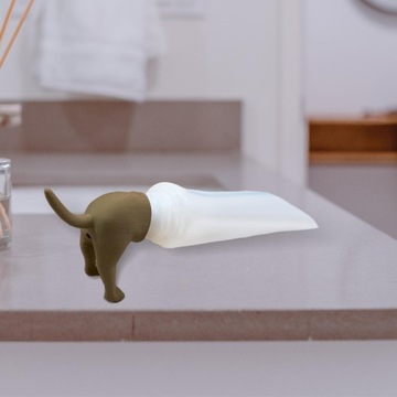 Крышка от зубной пасты Pooping Dog Дозатор для зубной пасты с шляпой Уникальный трюк коричневого цвета