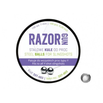Kulki do procy RazorGun 7 mm 100 szt. metalowe