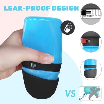 Синяя новая портативная складная бутылка для воды для собак