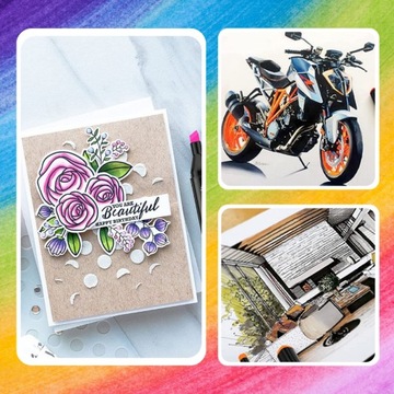 MARKERY ALKOHOLOWE 48 SZT Flamastry Mazaki Pisaki Dwustronne Pro + TORBA