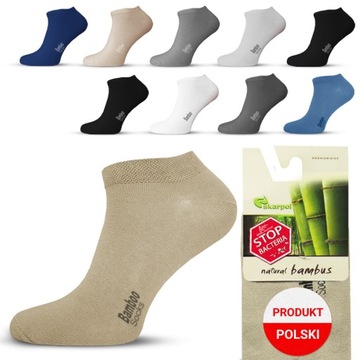 9x Skarpety męskie STOPKI BAMBUSOWE skarpetki krótkie wybór kolorów *39-41