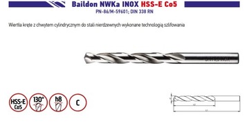 WIERTŁO 11 DO STALI NIERDZEWNYCH BAILDON