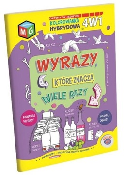 Książeczka Kolorowanka Hybrydowa 4w1 WYRAZY