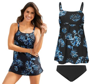 P16 Bonprix tankini strój kostium kąpielowy dwuczęściowy sukienka 42