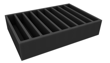 Полноразмерный пенопласт с 9 вырезами 246x34 мм.