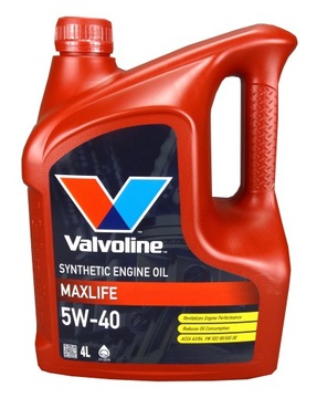 VALVOLINE MAXLIFE SYNTHETIC 5W40 SN/CF A3/B4 SYNTETYCZNY 4L