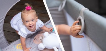 Манеж Espiro приподнятый PLAY UP + графитовые РУЧКИ