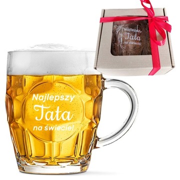 KUFEL DO PIWA Z GRAWEREM DLA TATY 0,5l prezent na Dzień Ojca 18-99 urodziny