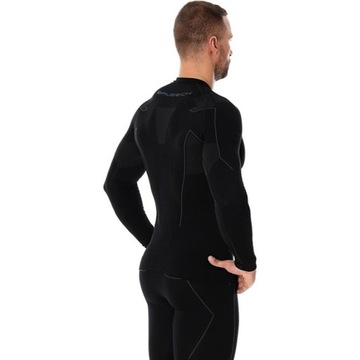 Черная термоактивная мотоциклетная футболка Brubeck XL