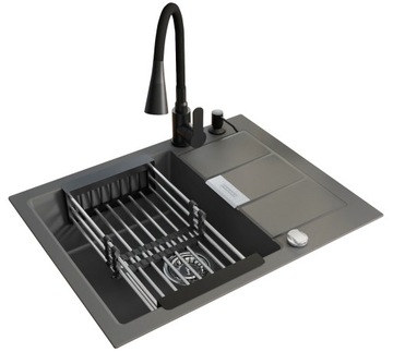 Zlewozmywak Franke S2D 611-62 +bateria giętka + dozownik + ociekarka