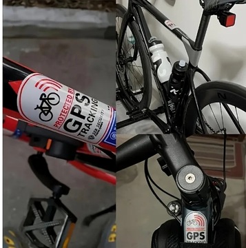 Zestaw 5 Sztuk Naklejek GPS do Roweru Skutera i Motocykla Ochrona Kradzież