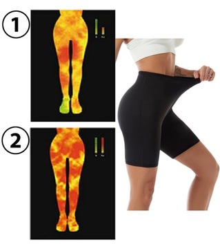 ЖЕНСКИЕ ФОРМИРОВАНИЕ ТЕРМОЛЕГИНГИ ДЛЯ ПОХУДЕНИЯ, КОРОТКИЕ, ЧЕРНЫЕ, XL