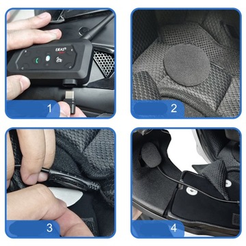 2x EJEAS V6 PRO МОТОЦИКЛОВЫЙ ИНТЕРКОМ USB-C 2024 Bluetooth 5.1 для шлема