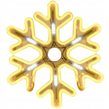 ŚNIEŻKA PŁATEK ŚNIEGU LAMPKA NEON 30cm OZDOBA ŚWIĄTECZNA LED DO OKNA