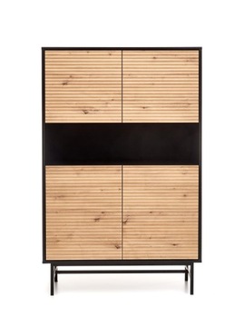 MURANO KM-3 komoda dąb artisan/czarny HALMAR