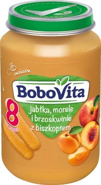 BoboVita deserek jabłka, morele, i brzoskwinie