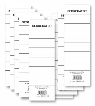 Etykieta samoprzylepna na segregator 6cm - 10 szt