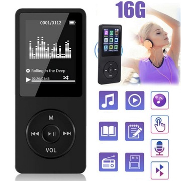 ODTWARZACZ MP3 MP4, BLUETOOTH 5.0, RADIO FM, 16 GB