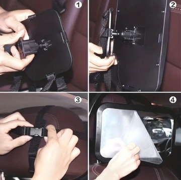 Автомобильное зеркало для ребенка в машину, 20х30 см, безопасное для наблюдения.