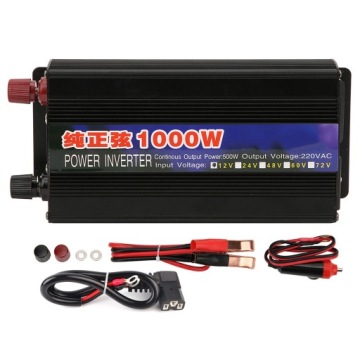 PRZETWORNICA SAMOCHODOWA INWERTER NAPIĘCIA 1000W DC12V AC220V PEŁEN SINUS