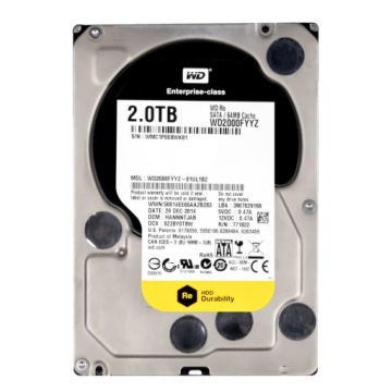 WD RE 2TB 7.2K 64MB SATA III 3.5'' WD2000FYYZ