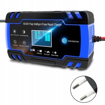 Car Battery Charger 12V/24V 8A Touch Screen Pulse