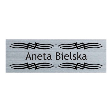SZYLD NA DRZWI 130x37 mm TABLICZKA WZÓR WITE