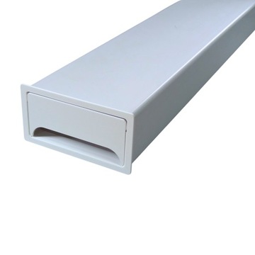 Водопропускная труба для плоского лотка 110х55/ Торец с заслонкой, белый