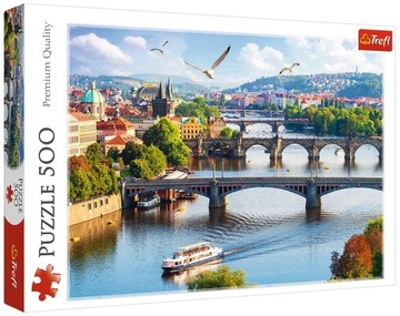 KRAJOBRAZOWE logiczne PUZZLE Praga Czechy 500 ELEMENTÓW Trefl WYSOKA JAKOŚĆ