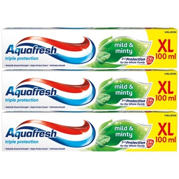Aquafresh Family Toothpaste Pasta do zębów 3x100ml
