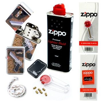 ZAPALNICZKA BENZYNOWA + BENZYNA+KNOT+KAMIEŃ ZIPPO