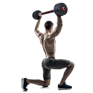 НАБОР ТРЕНАЖЕРНЫХ ГАНТЕЛЕЙ РЕГУЛИРУЕМЫХ ГАНТЕЛЕЙ 2 штанги по 20 кг + штанги по 10 кг.