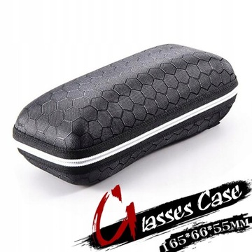 Moda Solid Color Protable prostokąt Zipper okulary