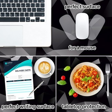 Защитный коврик для стола 120х60 Черный Абстракт